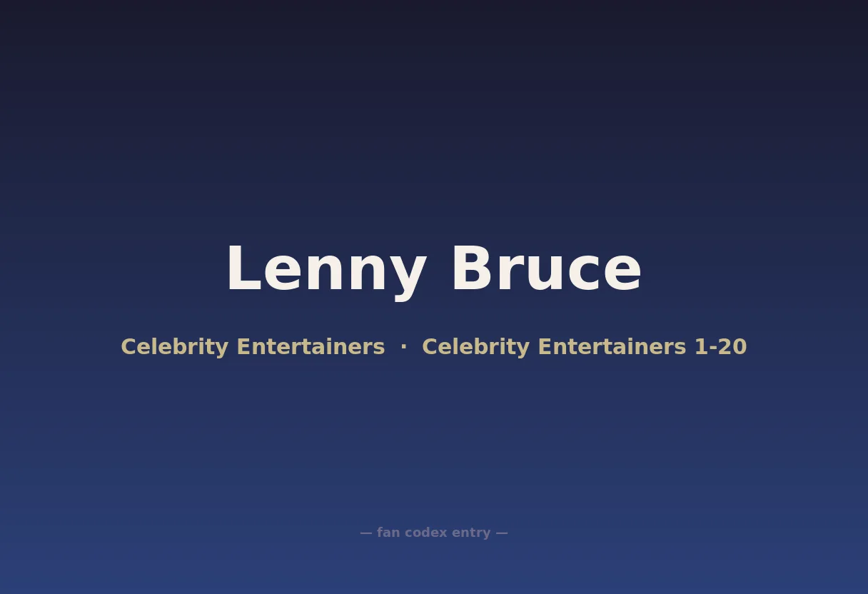 Lenny Bruce
